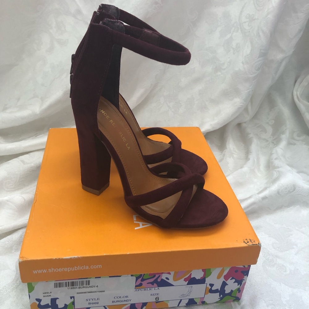 Burgundy Shoe Republic LA heels - Picture 4 of 5